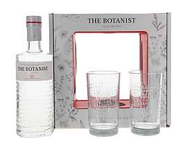 The Botanist 22 Islay Dry Gin mit zwei Gläsern