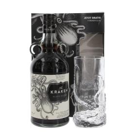 The Kraken Black Spiced Rum inkl. Longdrinkglas (B-Ware) 